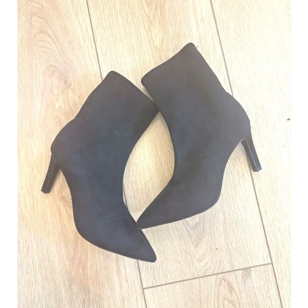 Boden Stretch Kitten Heel Ankle Boots Black EU 39 US 8 NEW